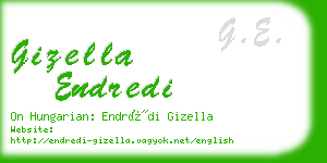 gizella endredi business card